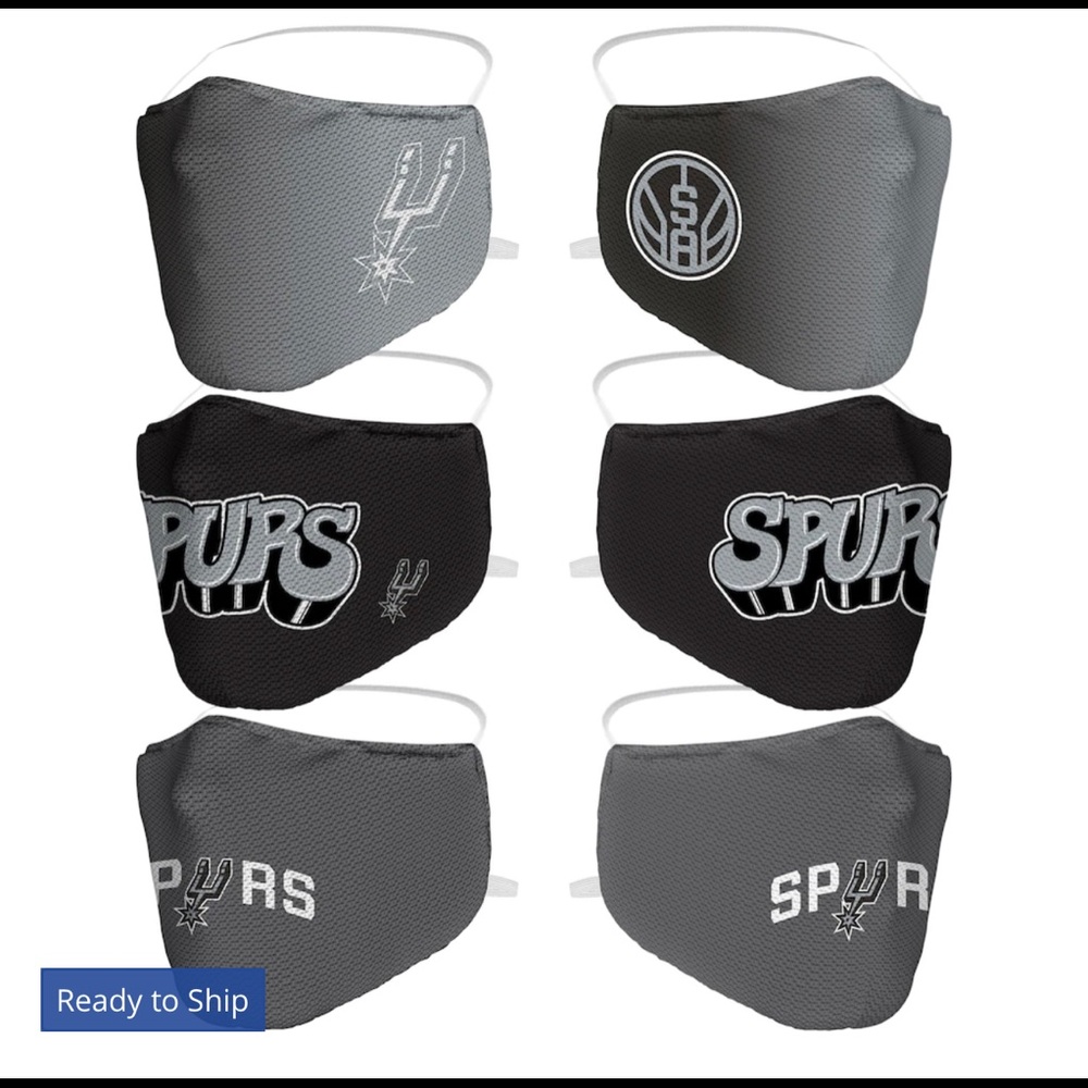 (3) Pack Face Mask San Antonio Spurs